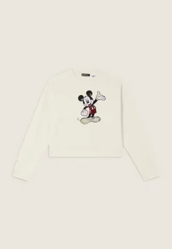 Freddy Felpa cropped comfort fit con ricamo Mickey Mouse-Donna Felpe