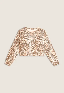 Freddy Felpa cropped comfort fit animalier-Donna Felpe