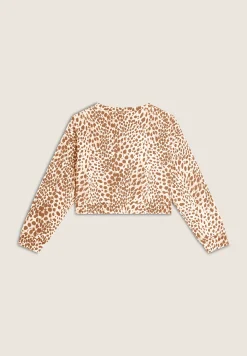 Freddy Felpa cropped comfort fit animalier-Donna Felpe
