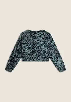 Freddy Felpa cropped comfort fit animalier-Donna Felpe