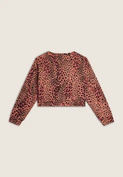 Freddy Felpa cropped comfort fit animalier-Donna Felpe