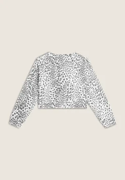 Freddy Felpa cropped comfort fit animalier-Donna Felpe