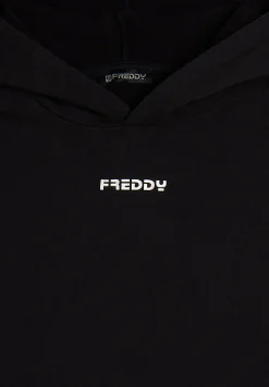 Freddy Felpa cropped con cappuccio in 100% cotone-Donna Felpe
