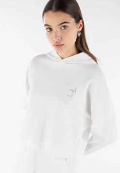 Freddy Felpa cropped con cappuccio e patch fenicottero in tono-Donna Felpe