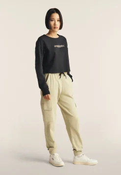 Freddy Felpa Cropped con Logo Multicolore-Donna Felpe
