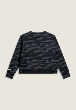 Freddy Felpa cropped con logo perlato e fantasia camouflage-Donna Fitness|Felpe