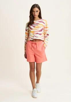 Freddy Felpa Cropped fantasia Zebrata colorata-Donna Felpe