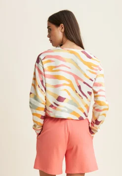 Freddy Felpa Cropped fantasia Zebrata colorata-Donna Felpe
