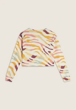 Freddy Felpa Cropped fantasia Zebrata colorata-Donna Felpe