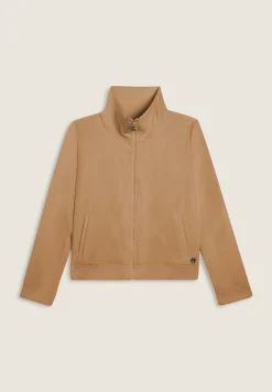 Freddy Felpa cropped in ciniglia con zip e collo alto-Donna Felpe