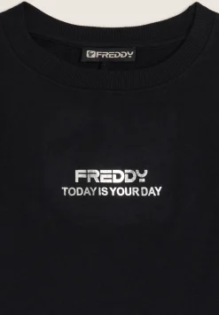 Freddy Felpa cropped in french terry con schiena cut out-Donna Felpe