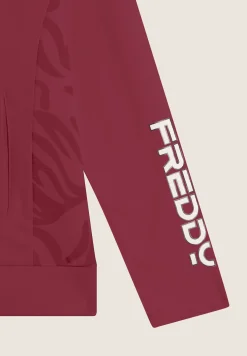 Freddy Felpa donna chiusura zip e cappuccio con inserti floreali-Donna Pilates|Ginnastica