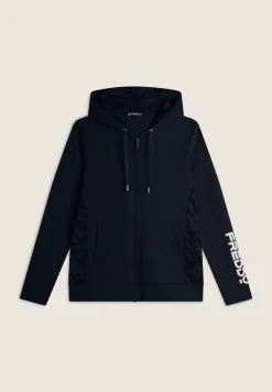 Freddy Felpa donna chiusura zip e cappuccio con inserti floreali-Donna Pilates|Ginnastica