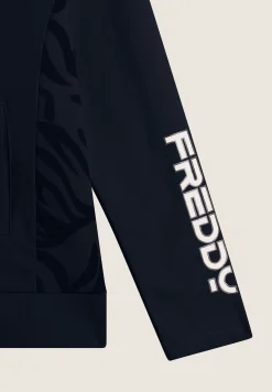 Freddy Felpa donna chiusura zip e cappuccio con inserti floreali-Donna Pilates|Ginnastica