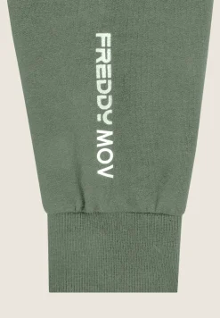 Freddy Felpa donna comfort con zip e cappuccio con interno maculato-Donna Fitness|Felpe