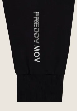 Freddy Felpa donna comfort con zip e cappuccio con interno maculato-Donna Fitness|Felpe