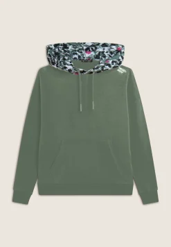 Freddy Felpa donna comfort fit con cappuccio maculato-Donna Fitness|Felpe
