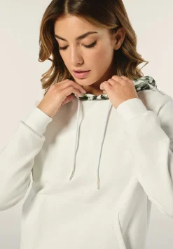 Freddy Felpa donna comfort fit con cappuccio maculato-Donna Fitness|Felpe