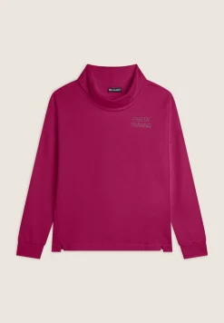 Freddy Felpa donna comfort fit con collo a tubo-Donna Ginnastica|Felpe