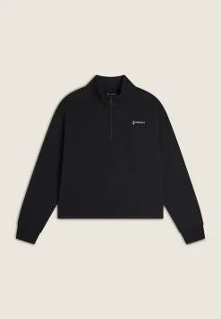 Freddy Felpa donna comfort fit chiusura mezza zip e collo alto-Donna Felpe