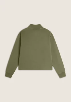 Freddy Felpa donna comfort fit chiusura mezza zip e collo alto-Donna Felpe