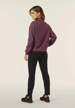 Freddy Felpa donna comfort fit chiusura mezza zip e collo alto-Donna Felpe