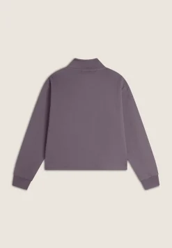 Freddy Felpa donna comfort fit chiusura mezza zip e collo alto-Donna Felpe