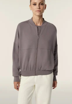 Freddy Felpa donna comfort fit chiusura zip e collo stile bomber-Donna Felpe
