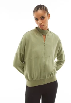 Freddy Felpa donna comfort fit chiusura zip e collo stile bomber-Donna Felpe