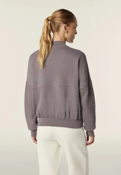 Freddy Felpa donna comfort fit chiusura zip e collo stile bomber-Donna Felpe