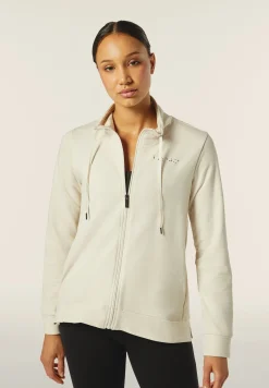 Freddy Felpa donna comfort fit zip e collo alto con interno floreale-Donna Ginnastica|Felpe
