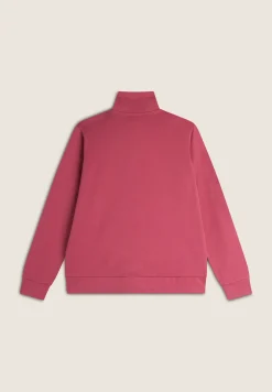 Freddy Felpa donna comfort fit zip e collo alto con interno floreale-Donna Ginnastica|Felpe