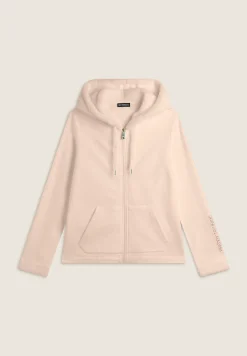 Freddy Felpa donna con cappuccio in tessuto teddy e chiusura zip-Donna Felpe|Ginnastica