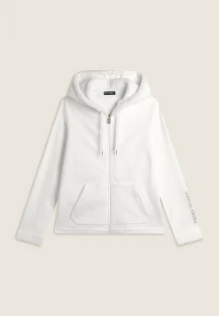 Freddy Felpa donna con cappuccio in tessuto teddy e chiusura zip-Donna Felpe|Ginnastica