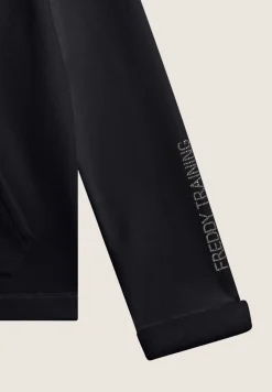 Freddy Felpa donna con cappuccio in tessuto teddy e chiusura zip-Donna Felpe|Ginnastica
