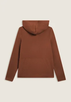 Freddy Felpa donna con cappuccio e inserti micro-trecce-Donna Felpe