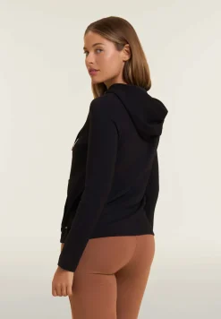 Freddy Felpa donna con cappuccio e inserti micro-trecce-Donna Felpe