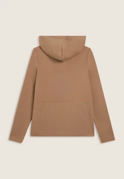 Freddy Felpa donna con cappuccio e inserti micro-trecce-Donna Felpe