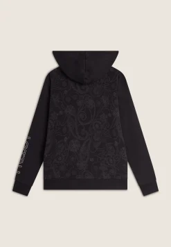 Freddy Felpa donna con cappuccio e busto fantasia paisley all-over-Donna Ginnastica|Felpe