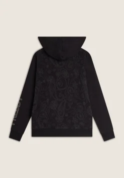 Freddy Felpa donna con cappuccio e busto fantasia paisley all-over-Donna Ginnastica|Felpe