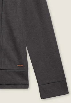 Freddy Felpa donna con cappuccio e zip, effetto tricot-Donna Felpe