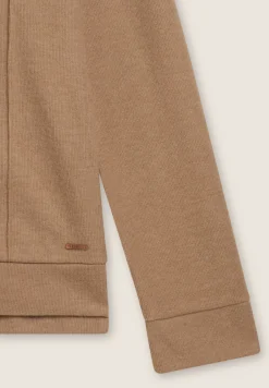 Freddy Felpa donna con cappuccio e zip, effetto tricot-Donna Felpe