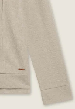 Freddy Felpa donna con cappuccio e zip, effetto tricot-Donna Felpe