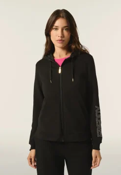 Freddy Felpa donna con cappuccio fantasia paisley e chiusura zip-Donna Ginnastica|Felpe