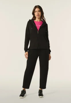 Freddy Felpa donna con cappuccio fantasia paisley e chiusura zip-Donna Ginnastica|Felpe