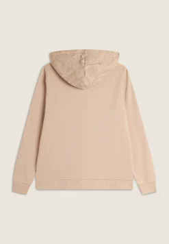 Freddy Felpa donna con cappuccio fantasia paisley e chiusura zip-Donna Ginnastica|Felpe