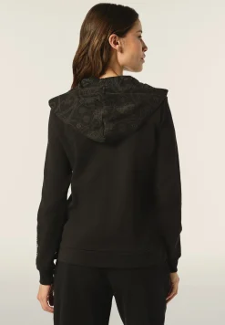 Freddy Felpa donna con cappuccio fantasia paisley e chiusura zip-Donna Ginnastica|Felpe