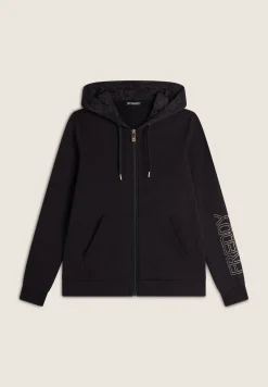 Freddy Felpa donna con cappuccio fantasia paisley e chiusura zip-Donna Ginnastica|Felpe