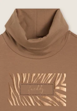 Freddy Felpa donna con logo e strass al centro-Donna Felpe