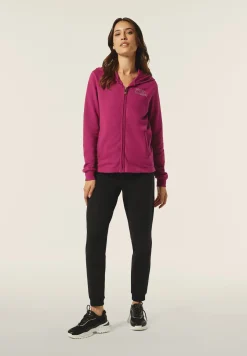 Freddy Felpa donna con zip e cappuccio con interno fantasia paisley-Donna Ginnastica|Felpe